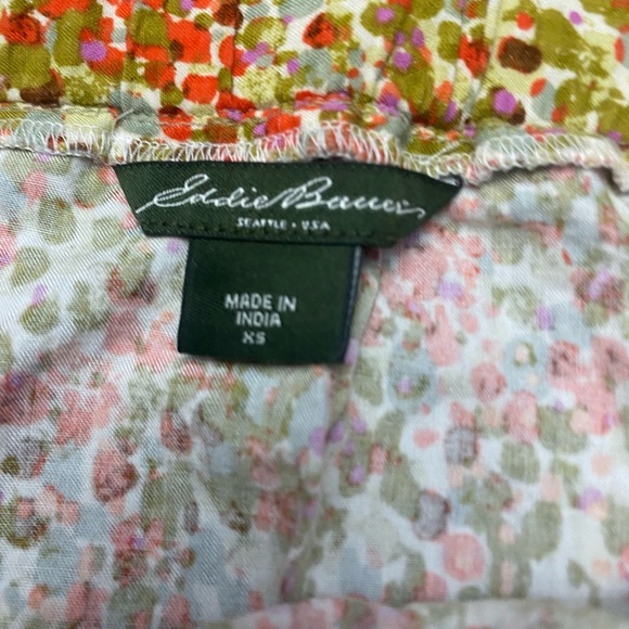Eddie Bauer vintage miniskirt fall floral cottage core print size XS - Picture 2 of 6